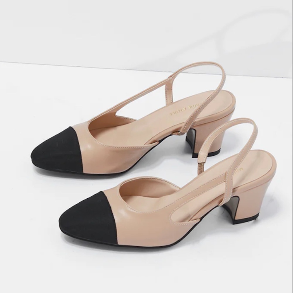 Loéil Two Tone Slingbacks (fits US6)